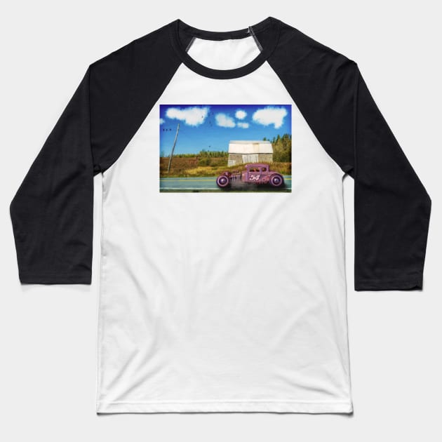 Cruising by the Old Barn Baseball T-Shirt by kenmo